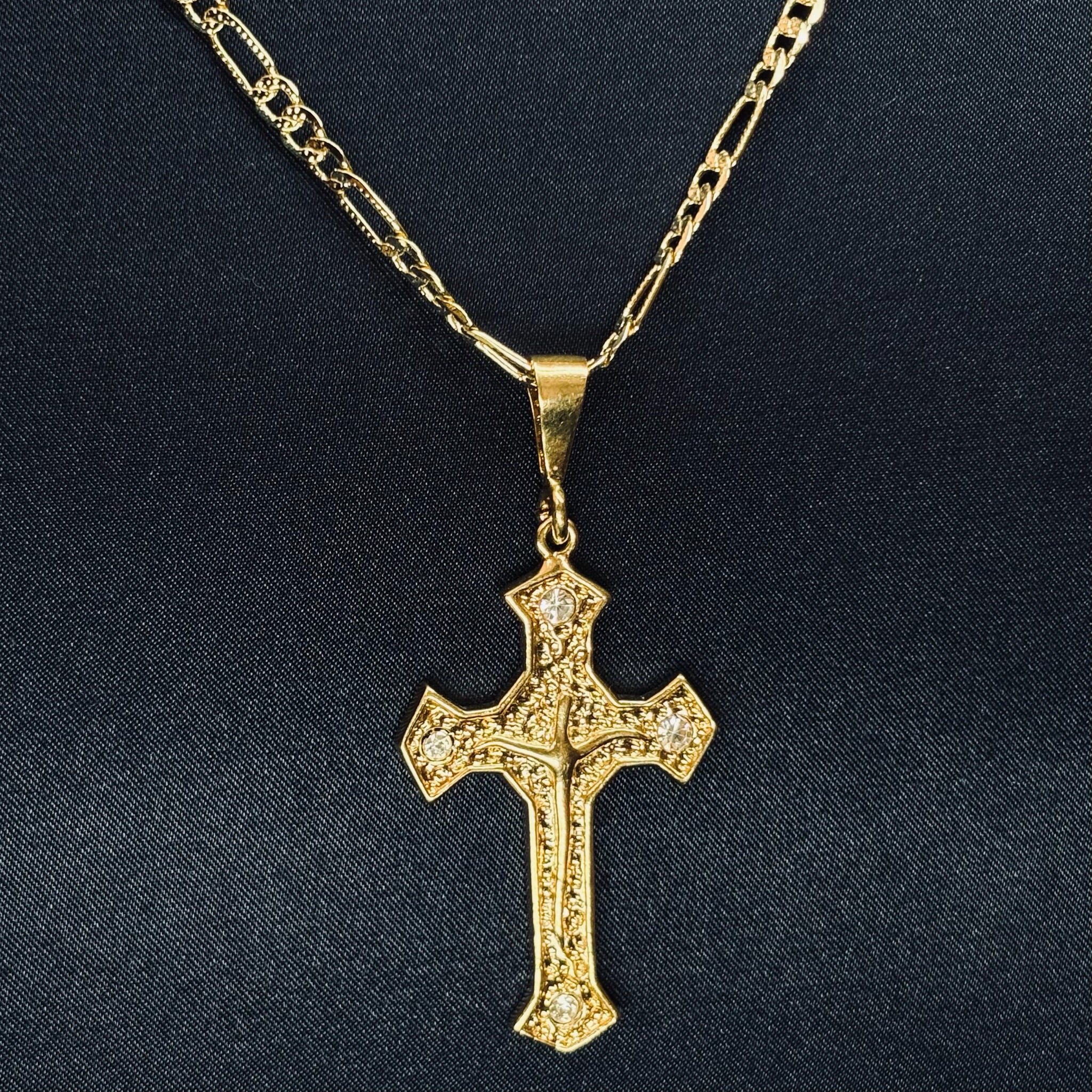 Cadena Cruz Gold